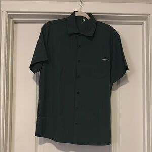Men's Dark Green Short Sleeve Shirt